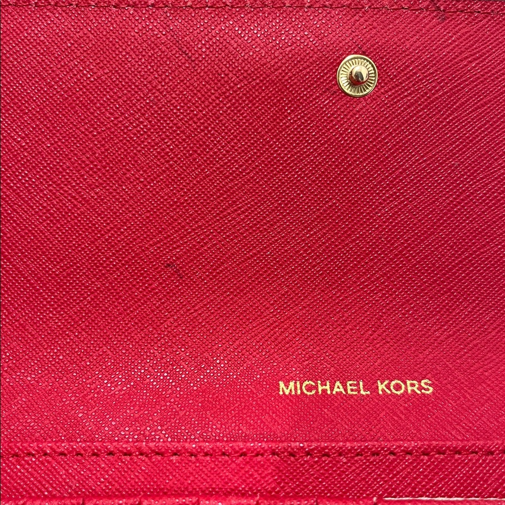 Michael Kors Vibrant Red Leather Wallet - Picture 4 of 7